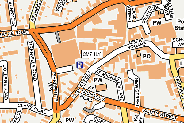 CM7 1LY map - OS OpenMap – Local (Ordnance Survey) CM7 1LY map - OS OpenMap – Local (Ordnance Survey)