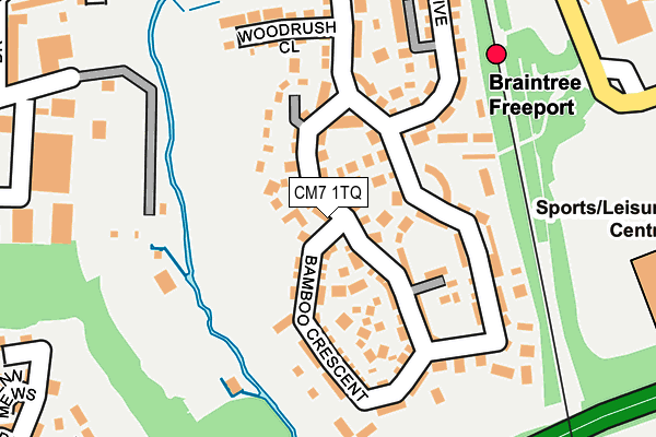 CM7 1TQ map - OS OpenMap – Local (Ordnance Survey) CM7 1TQ map - OS OpenMap – Local (Ordnance Survey)