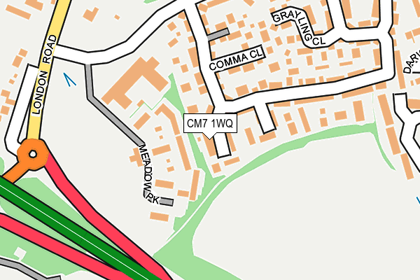 CM7 1WQ map - OS OpenMap – Local (Ordnance Survey) CM7 1WQ map - OS OpenMap – Local (Ordnance Survey)