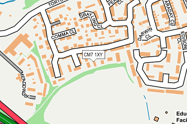 CM7 1XY map - OS OpenMap – Local (Ordnance Survey) CM7 1XY map - OS OpenMap – Local (Ordnance Survey)