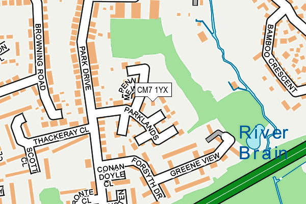 CM7 1YX map - OS OpenMap – Local (Ordnance Survey) CM7 1YX map - OS OpenMap – Local (Ordnance Survey)
