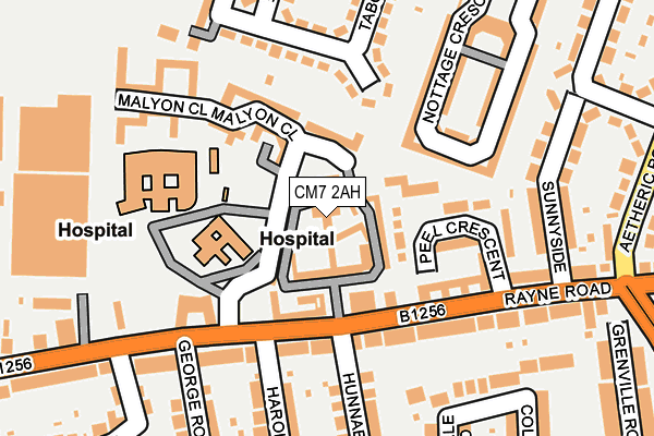 CM7 2AH map - OS OpenMap – Local (Ordnance Survey) CM7 2AH map - OS OpenMap – Local (Ordnance Survey)