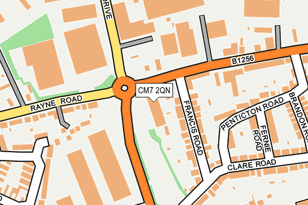 CM7 2QN map - OS OpenMap – Local (Ordnance Survey) CM7 2QN map - OS OpenMap – Local (Ordnance Survey)