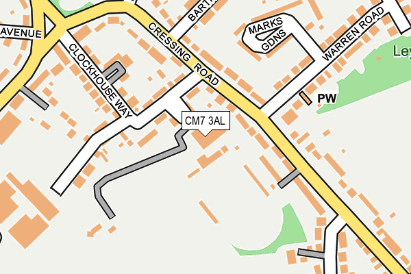 CM7 3AL map - OS OpenMap – Local (Ordnance Survey) CM7 3AL map - OS OpenMap – Local (Ordnance Survey)