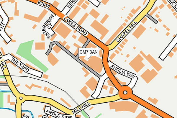 CM7 3AN map - OS OpenMap – Local (Ordnance Survey) CM7 3AN map - OS OpenMap – Local (Ordnance Survey)