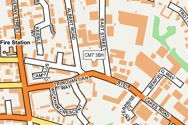 CM7 3BH map - OS OpenMap – Local (Ordnance Survey) CM7 3BH map - OS OpenMap – Local (Ordnance Survey)