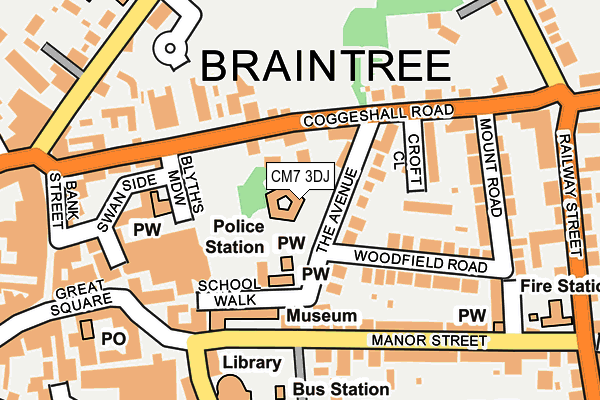 CM7 3DJ map - OS OpenMap – Local (Ordnance Survey) CM7 3DJ map - OS OpenMap – Local (Ordnance Survey)