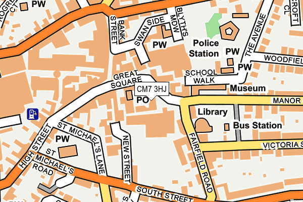 CM7 3HJ map - OS OpenMap – Local (Ordnance Survey) CM7 3HJ map - OS OpenMap – Local (Ordnance Survey)