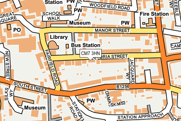 CM7 3HN map - OS OpenMap – Local (Ordnance Survey) CM7 3HN map - OS OpenMap – Local (Ordnance Survey)