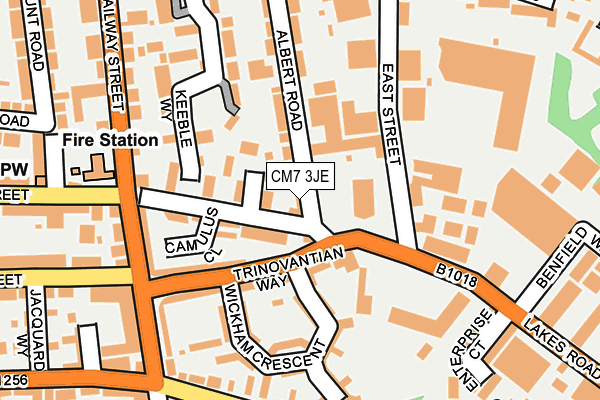 CM7 3JE map - OS OpenMap – Local (Ordnance Survey) CM7 3JE map - OS OpenMap – Local (Ordnance Survey)