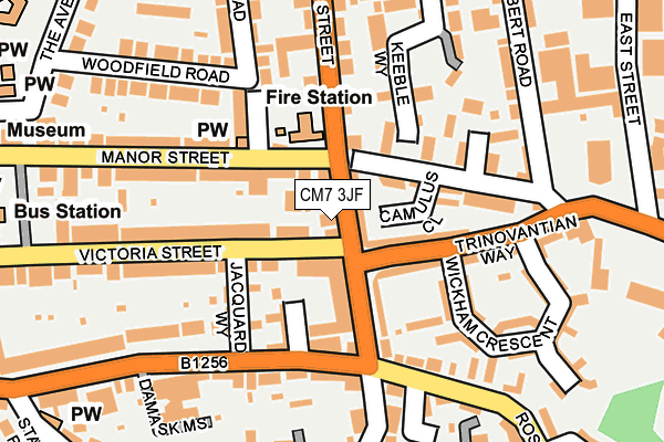 CM7 3JF map - OS OpenMap – Local (Ordnance Survey) CM7 3JF map - OS OpenMap – Local (Ordnance Survey)