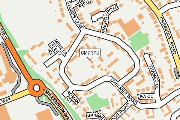 CM7 3PU map - OS OpenMap – Local (Ordnance Survey) CM7 3PU map - OS OpenMap – Local (Ordnance Survey)