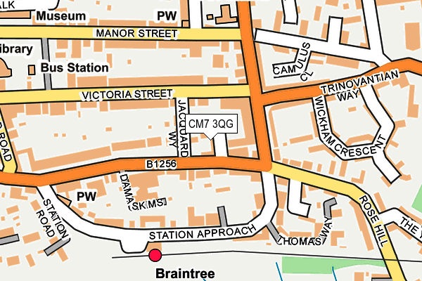 CM7 3QG map - OS OpenMap – Local (Ordnance Survey) CM7 3QG map - OS OpenMap – Local (Ordnance Survey)