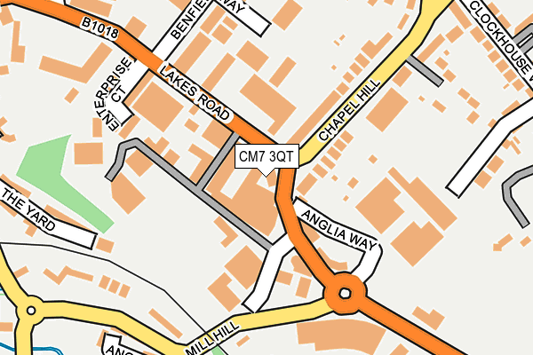 CM7 3QT map - OS OpenMap – Local (Ordnance Survey) CM7 3QT map - OS OpenMap – Local (Ordnance Survey)