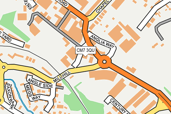 CM7 3QU map - OS OpenMap – Local (Ordnance Survey) CM7 3QU map - OS OpenMap – Local (Ordnance Survey)