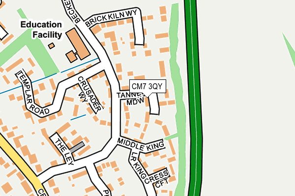 CM7 3QY map - OS OpenMap – Local (Ordnance Survey) CM7 3QY map - OS OpenMap – Local (Ordnance Survey)