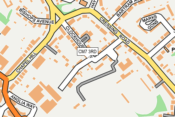 CM7 3RD map - OS OpenMap – Local (Ordnance Survey) CM7 3RD map - OS OpenMap – Local (Ordnance Survey)