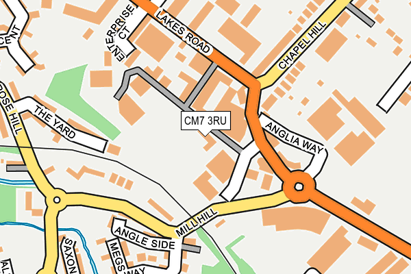 CM7 3RU map - OS OpenMap – Local (Ordnance Survey) CM7 3RU map - OS OpenMap – Local (Ordnance Survey)