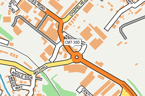 CM7 3SD map - OS OpenMap – Local (Ordnance Survey) CM7 3SD map - OS OpenMap – Local (Ordnance Survey)