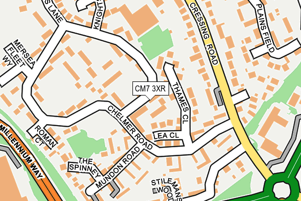CM7 3XR map - OS OpenMap – Local (Ordnance Survey) CM7 3XR map - OS OpenMap – Local (Ordnance Survey)