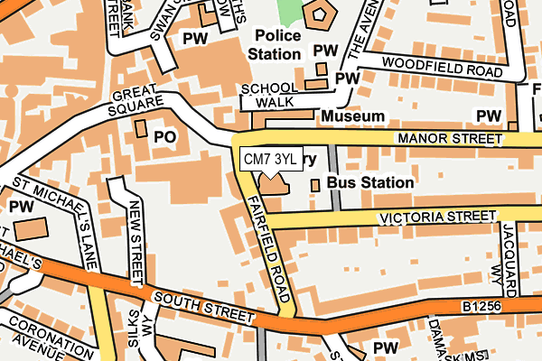 CM7 3YL map - OS OpenMap – Local (Ordnance Survey) CM7 3YL map - OS OpenMap – Local (Ordnance Survey)