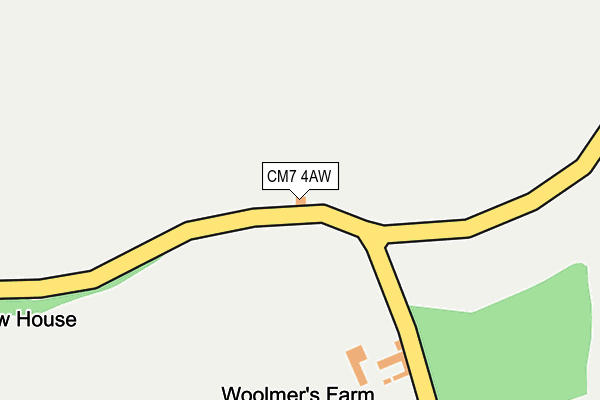 CM7 4AW map - OS OpenMap – Local (Ordnance Survey) CM7 4AW map - OS OpenMap – Local (Ordnance Survey)