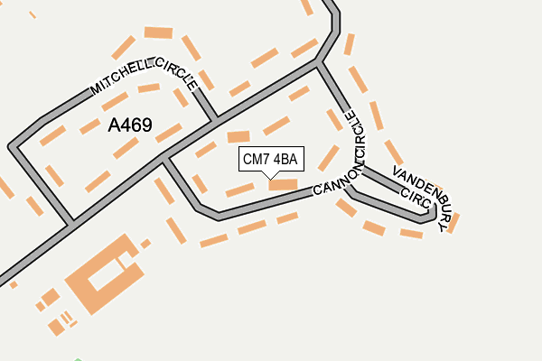 CM7 4BA map - OS OpenMap – Local (Ordnance Survey) CM7 4BA map - OS OpenMap – Local (Ordnance Survey)