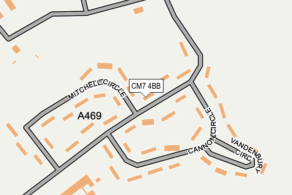 CM7 4BB map - OS OpenMap – Local (Ordnance Survey) CM7 4BB map - OS OpenMap – Local (Ordnance Survey)