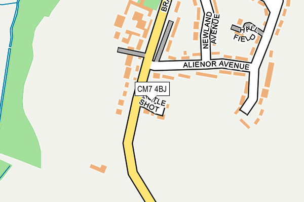 CM7 4BJ map - OS OpenMap – Local (Ordnance Survey) CM7 4BJ map - OS OpenMap – Local (Ordnance Survey)