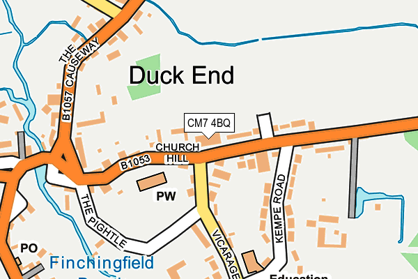 CM7 4BQ map - OS OpenMap – Local (Ordnance Survey) CM7 4BQ map - OS OpenMap – Local (Ordnance Survey)