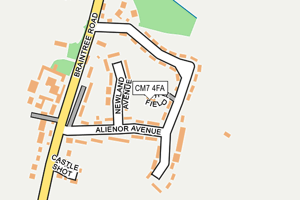 CM7 4FA map - OS OpenMap – Local (Ordnance Survey) CM7 4FA map - OS OpenMap – Local (Ordnance Survey)