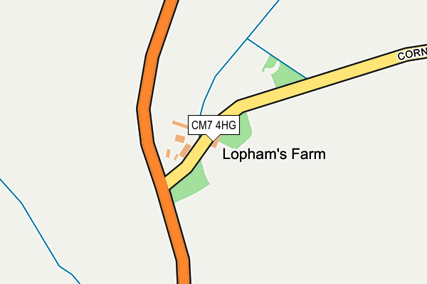 CM7 4HG map - OS OpenMap – Local (Ordnance Survey) CM7 4HG map - OS OpenMap – Local (Ordnance Survey)