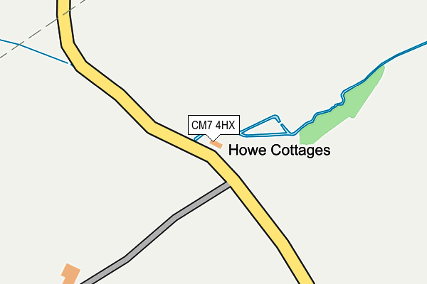 CM7 4HX map - OS OpenMap – Local (Ordnance Survey) CM7 4HX map - OS OpenMap – Local (Ordnance Survey)