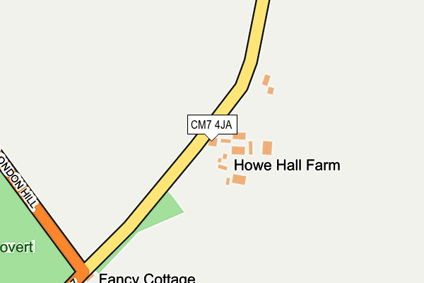 CM7 4JA map - OS OpenMap – Local (Ordnance Survey) CM7 4JA map - OS OpenMap – Local (Ordnance Survey)