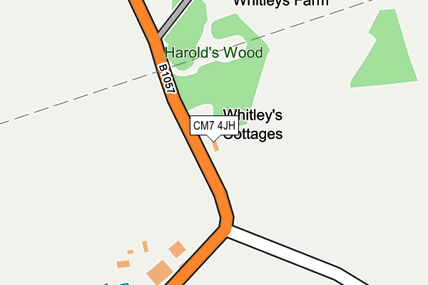 CM7 4JH map - OS OpenMap – Local (Ordnance Survey) CM7 4JH map - OS OpenMap – Local (Ordnance Survey)