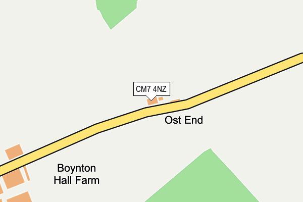 CM7 4NZ map - OS OpenMap – Local (Ordnance Survey) CM7 4NZ map - OS OpenMap – Local (Ordnance Survey)