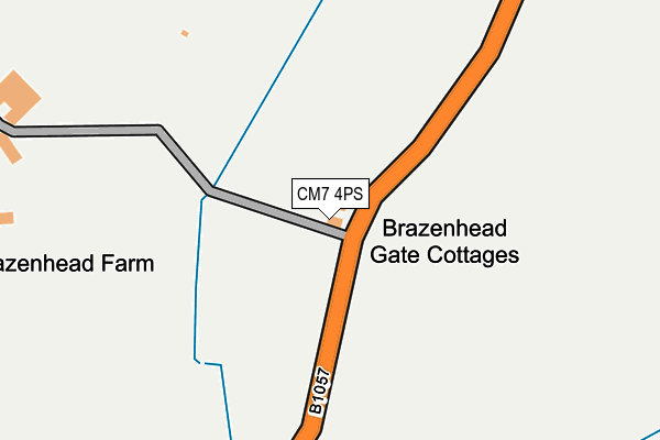 CM7 4PS map - OS OpenMap – Local (Ordnance Survey) CM7 4PS map - OS OpenMap – Local (Ordnance Survey)