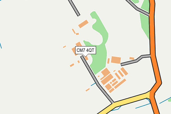 CM7 4QT map - OS OpenMap – Local (Ordnance Survey) CM7 4QT map - OS OpenMap – Local (Ordnance Survey)