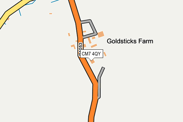CM7 4QY map - OS OpenMap – Local (Ordnance Survey)