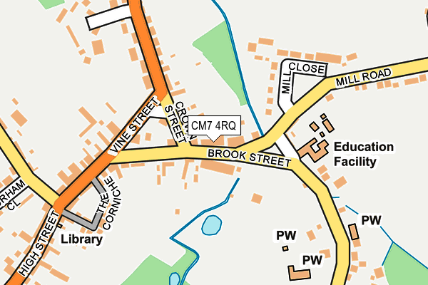 CM7 4RQ map - OS OpenMap – Local (Ordnance Survey) CM7 4RQ map - OS OpenMap – Local (Ordnance Survey)