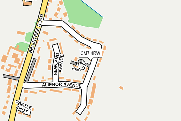 CM7 4RW map - OS OpenMap – Local (Ordnance Survey) CM7 4RW map - OS OpenMap – Local (Ordnance Survey)