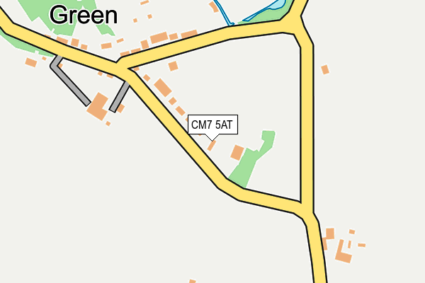 CM7 5AT map - OS OpenMap – Local (Ordnance Survey) CM7 5AT map - OS OpenMap – Local (Ordnance Survey)