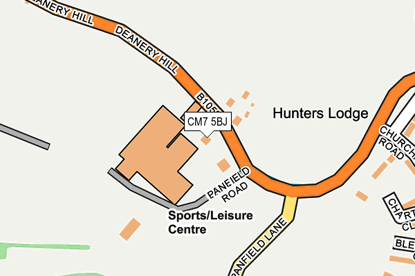 CM7 5BJ map - OS OpenMap – Local (Ordnance Survey) CM7 5BJ map - OS OpenMap – Local (Ordnance Survey)