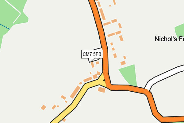CM7 5FB map - OS OpenMap – Local (Ordnance Survey) CM7 5FB map - OS OpenMap – Local (Ordnance Survey)