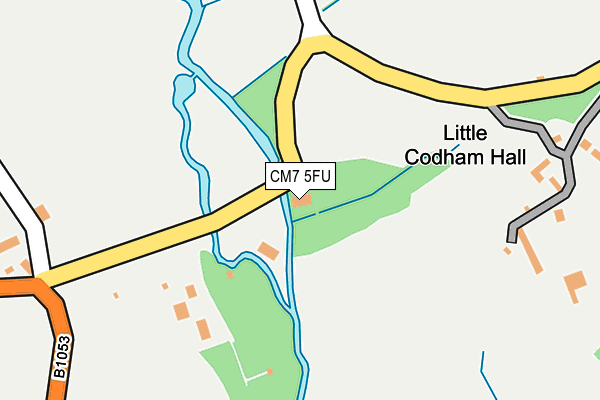 CM7 5FU map - OS OpenMap – Local (Ordnance Survey) CM7 5FU map - OS OpenMap – Local (Ordnance Survey)
