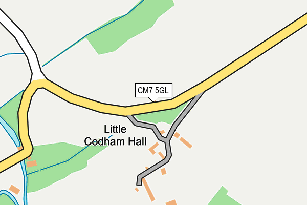 CM7 5GL map - OS OpenMap – Local (Ordnance Survey) CM7 5GL map - OS OpenMap – Local (Ordnance Survey)