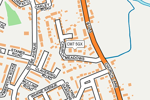CM7 5GX map - OS OpenMap – Local (Ordnance Survey) CM7 5GX map - OS OpenMap – Local (Ordnance Survey)