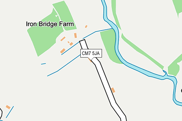 CM7 5JA map - OS OpenMap – Local (Ordnance Survey) CM7 5JA map - OS OpenMap – Local (Ordnance Survey)