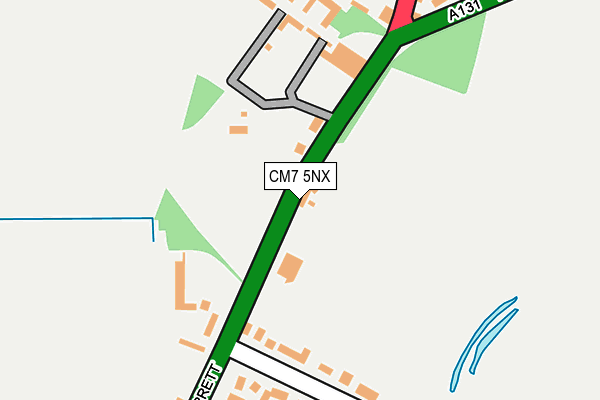 CM7 5NX map - OS OpenMap – Local (Ordnance Survey) CM7 5NX map - OS OpenMap – Local (Ordnance Survey)