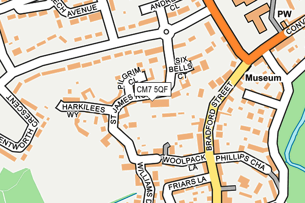 CM7 5QF map - OS OpenMap – Local (Ordnance Survey) CM7 5QF map - OS OpenMap – Local (Ordnance Survey)